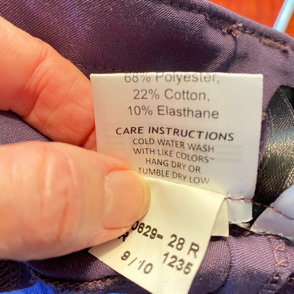 ROMFH Equestrian Apparel Full Seat Breeches Women’s Size 28R — Purple/Navy - Picture 11 of 11